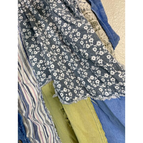 Bluevelvet Patchwork Poncho Top size M/ L Artsy Hippie Lagenlook Boho Peasant - Picture 16 of 16